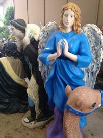 Shepherd boy and angel - part of the nativity