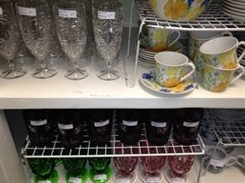 Clear and colored stemware