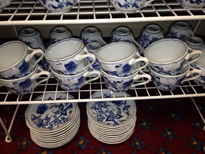 An array of blue & white dishes