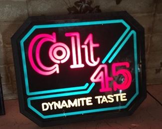Colt 45 beer sign
