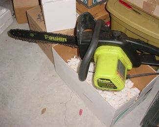 Two chain saws