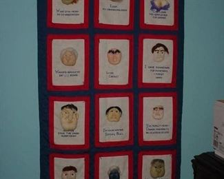 Hand crafted and quilted wall hanging