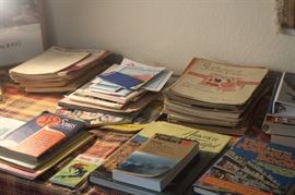 Vintage sheet music, books ranging from pleasure to geology and much more