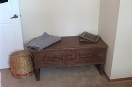 Vintage Carved Trunk