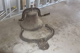 School House Bell 1886 W/ Bracket and Striker- 18"x11" CS Bell & Co.- Hillsborough C- No. 3 Yoke- Crystal Metal