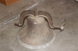 Firehouse Bell 1886- 16 1/4" x10" Hart Hardware- Louiville KY.- No.2 Yoke  Crystal Metal