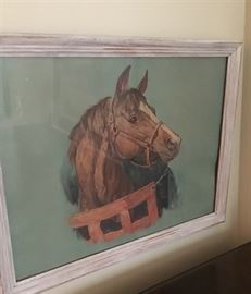 Just one of the 4 beautiful horse pictures. If you are a horse lover, this would look great in any room, especially a den or bedroom.