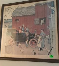 The Norman Rockwell art pieces.
