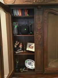 The inside of the French amoire.