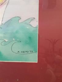 Noah’s Ark picture signed by A. Head.