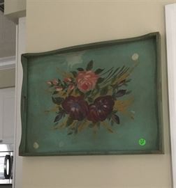 Hand painted serving tray.
