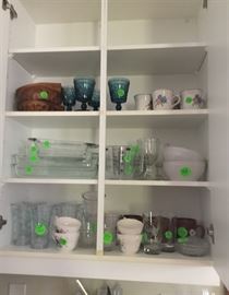 Just some of the dishes in kitchen.