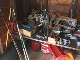 tools and other garage items, many are vintage!