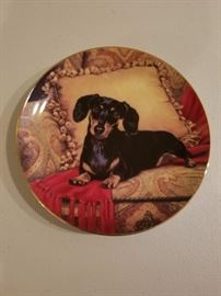 Plate - Oh, So Comfy.  By Christopher Nick fron the Dachshunds Collection the Dansbury Mint