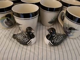 Beautiful Folkcraft Stoneware Loon Lake by Scotty Z