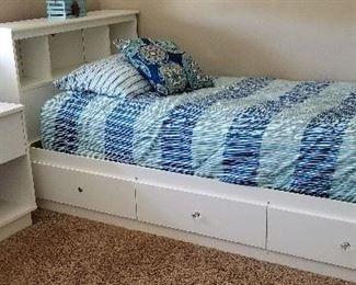 Beds have drawers for space-saving in a room or just much needed extra storage.