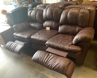 Lane leather sofa with recliner on each end.  Burgundy  85"w x 40"d x 41"t      $400.    Very good condition.                                                        Also have matching love seat