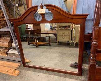 Framed mirror with beveled glass. Very good condition. $25.