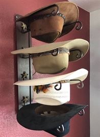 Nice hat rack and a couple of stylish Stetsons