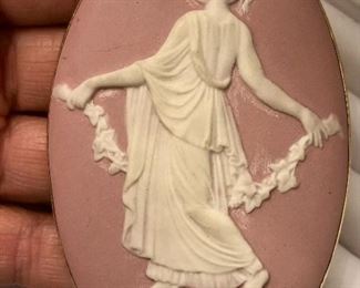 Antique Wedgewood Jasperware Cameo Pin