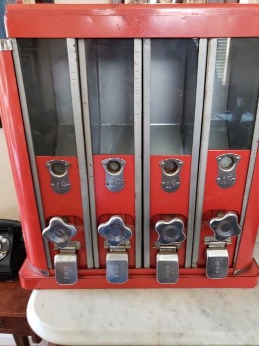 Old 1 cent one cent peanuts candy vending machine- Very cool