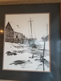 1975 Indistinctly Signed Print