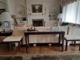 Chippendale Style Console
Upholstered Benches