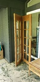 wooden/glass door