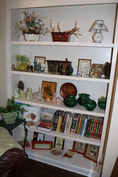 Shelves full or smalls & Cookbooks, Vintage Metal Plant Stand
