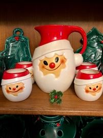 Holt Howard Christmas Cloud pitcher and mugs.