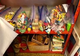 Bags of plastic figures.