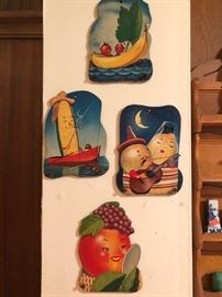 Anthropomorphic wall plaques.