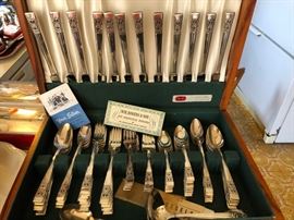 Wm. Rogers & Son silverware in original box.