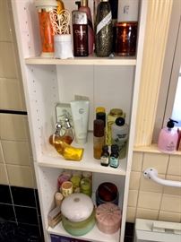 Bath lotions and powders.