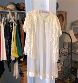 Vintage clothing and ladies nightgown.