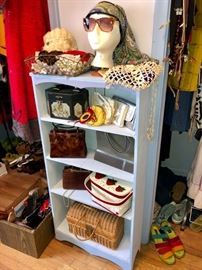 Vintage purses and a "Hollywood Hed-topper" scarf!