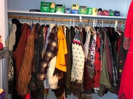 Vintage women's clothing, coats and jackets.