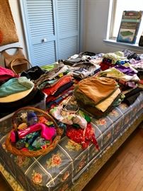 Womens and girl's t-shirts, knit sweaters & pajamas.  