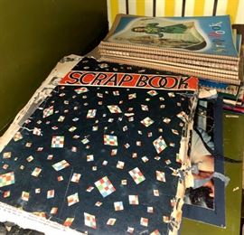 Scrapbooks filled with memorabilia from the 1940's.