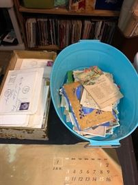 Lots of paper - postcards, letters, calendars, etc.