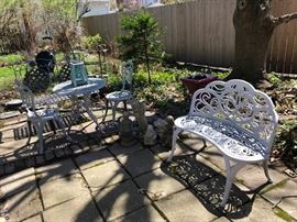 Garden furniture and decor.