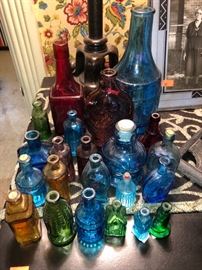 Nice collection of antique wheaton bottles.