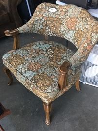 Vintage floral upholstered chair