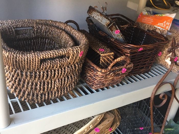Storage wicker baskets