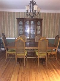 Vintage china cabinet and table with chairs