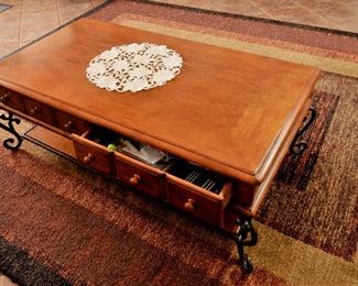 COFFEE TABLE WITH DRAWERS FOR SALE.