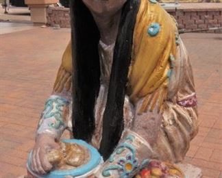 NATIVE AMERICAN GIRL FOUNTAIN.
