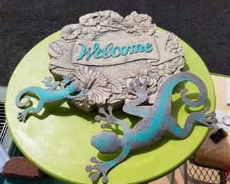 Outdoor wall decor of all kinds.