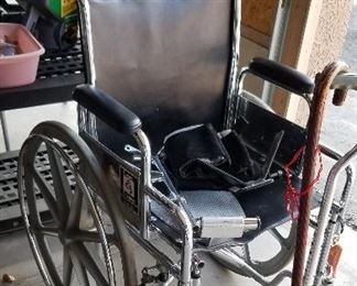 Wheelchair for sale and canes and other equipment for the handicapped. 