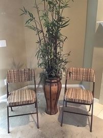 Folding Chairs & Artificial Bamboo Plant in Stand https://ctbids.com/#!/description/share/143280